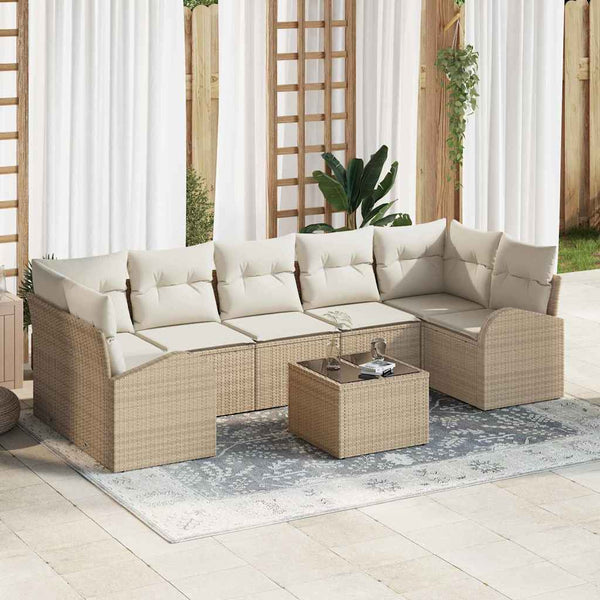 Tuin Sofa Set 8 Pcs 55 X 55 X 37 Cm Poly Rattan