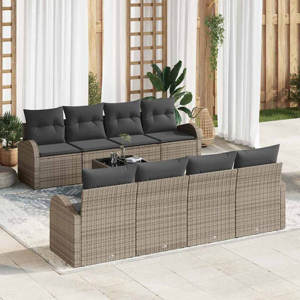 Tuin Sofa Set 7 Pcs 55 X 55 X 37 Cm Poly Rattan