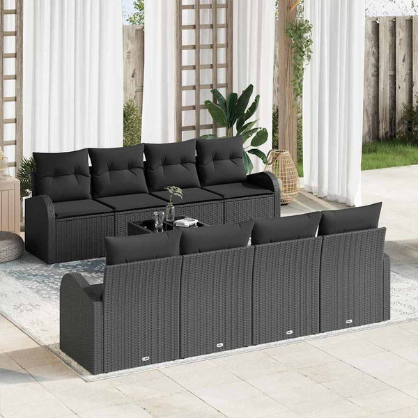 Tuin Sofa Set 7 Pcs 55 X 55 X 37 Cm Poly Rattan
