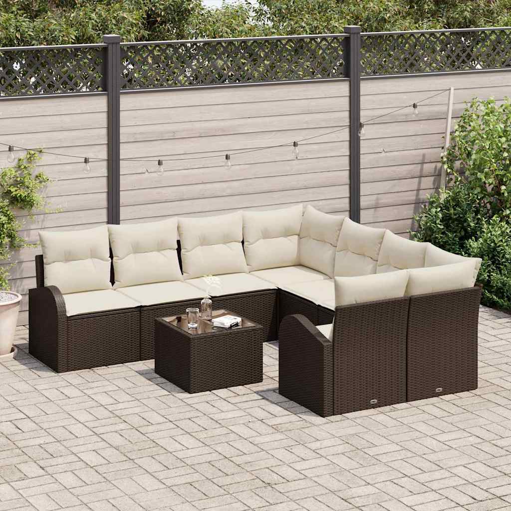 Tuin Sofa Set 9 Pcs 55 X 55 X 37 Cm Poly Rattan