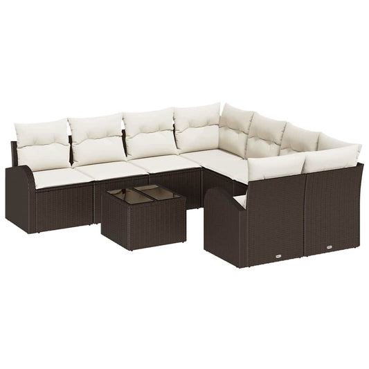 Tuin Sofa Set 9 Pcs 55 X 55 X 37 Cm Poly Rattan