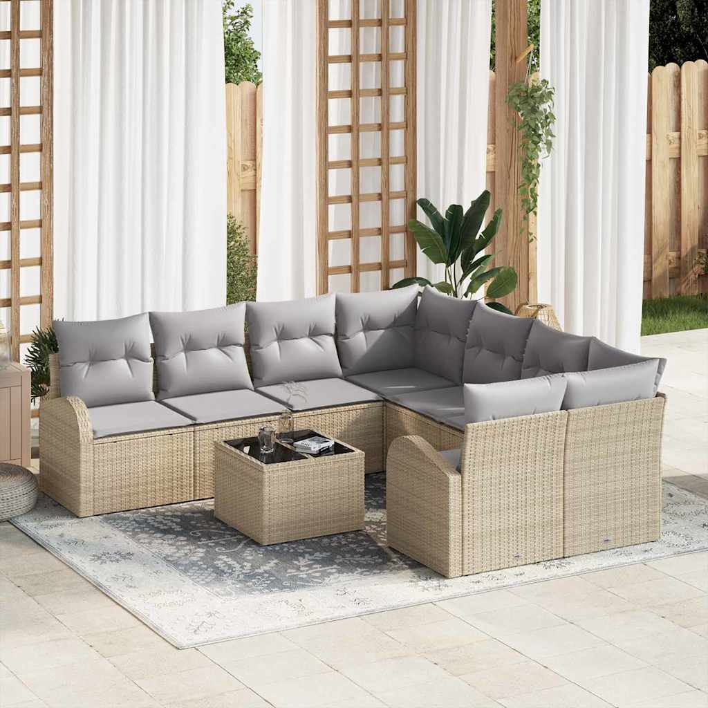 Tuin Sofa Set 9 Pcs 55 X 55 X 37 Cm Poly Rattan