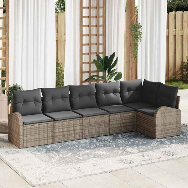 Tuin Sofa Set Met Kussen 7 Pcs Poly Riet