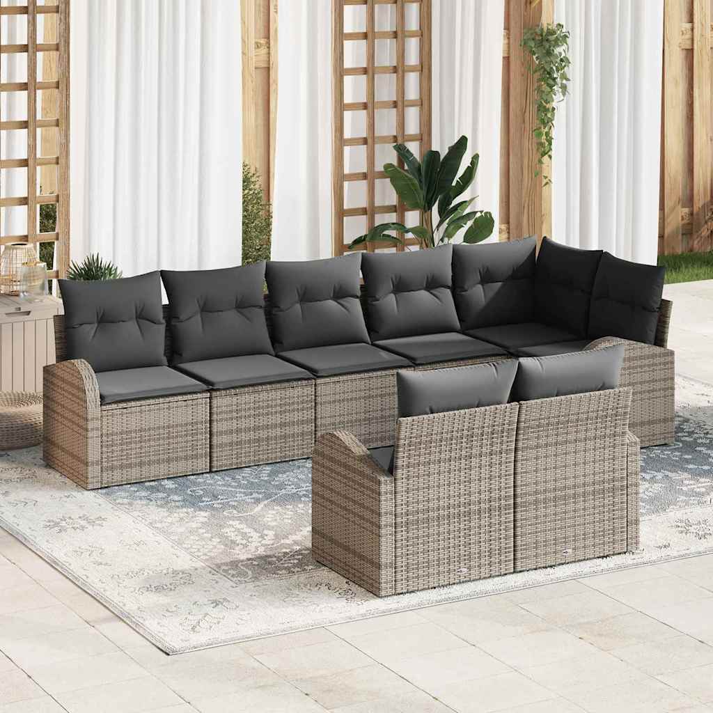 Tuin Sofa Set Met Kussen 9 Pcs 289 X 124 X 85 Cm Poly Riet