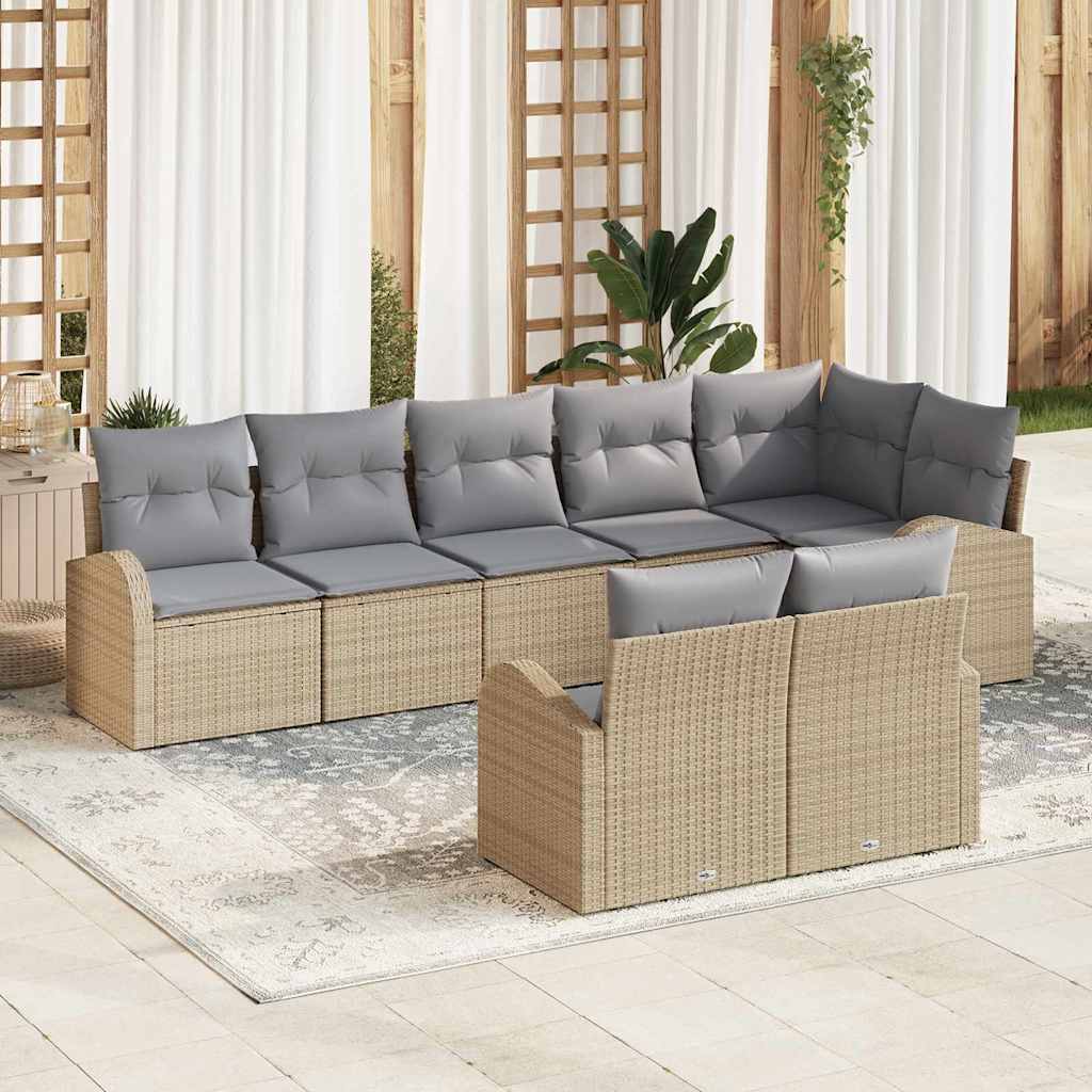 Tuin Sofa Set Met Kussen 9 Pcs 289 X 124 X 85 Cm Poly Riet