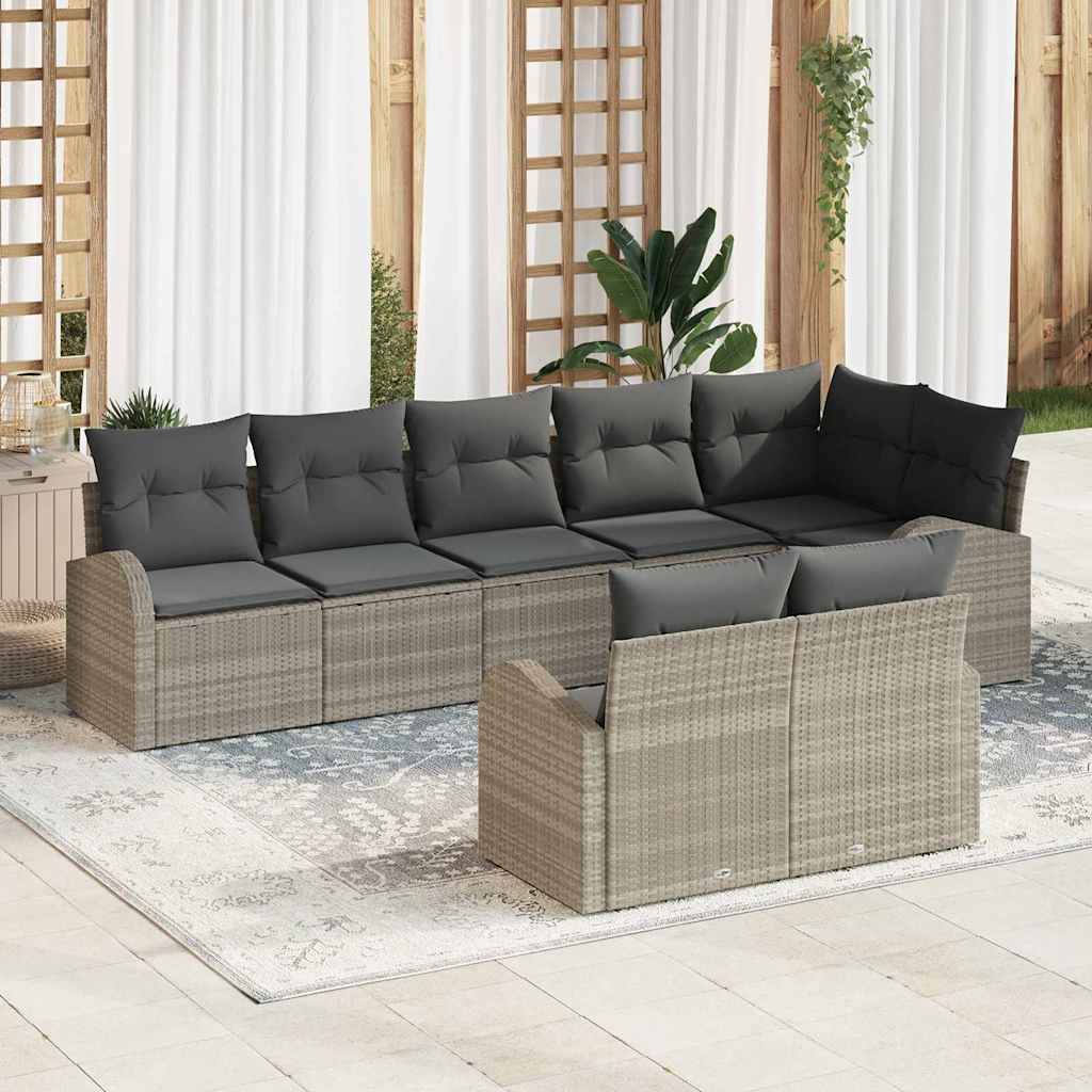 Tuin Sofa Set Met Kussen 9 Pcs 289 X 124 X 85 Cm Poly Riet