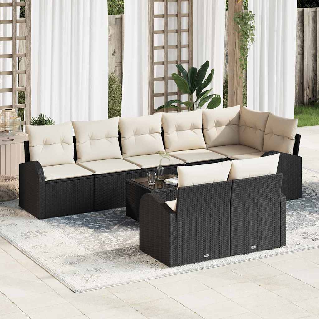 Tuin Sofa Set Met Kussen 9 Pcs 289 X 124 X 85 Cm Poly Riet
