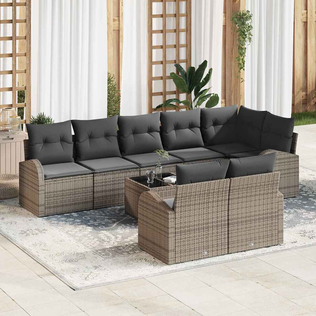 Tuin Sofa Set Met Kussen 9 Pcs 289 X 124 X 85 Cm Poly Riet