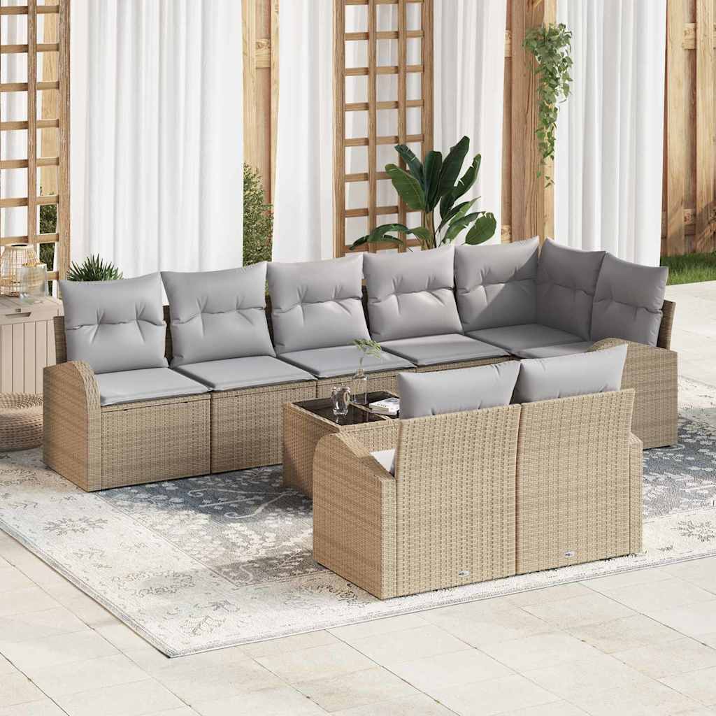 Tuin Sofa Set Met Kussen 9 Pcs 289 X 124 X 85 Cm Poly Riet