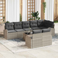 Tuin Sofa Set Met Kussen 9 Pcs 289 X 124 X 85 Cm Poly Riet
