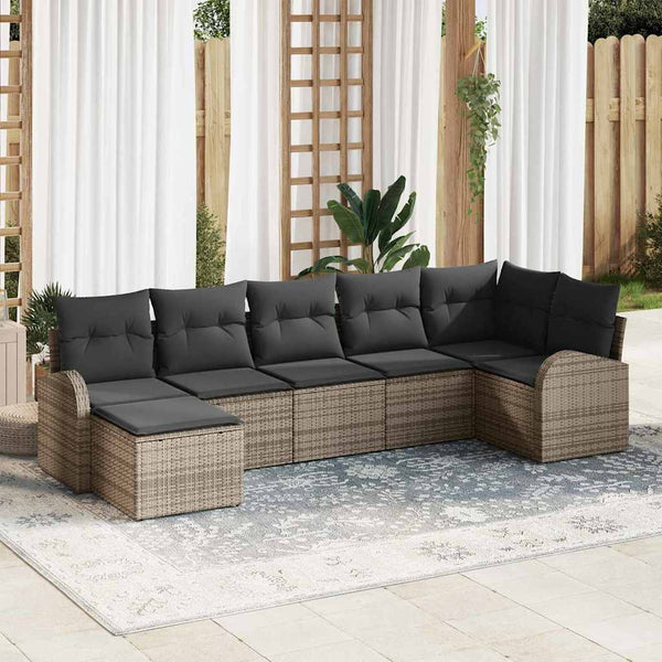 Tuin Sofa Set Met Kussen 8 Pcs Poly Riet