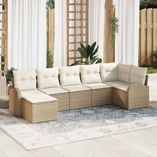 Tuin Sofa Set Met Kussen 8 Pcs Poly Riet