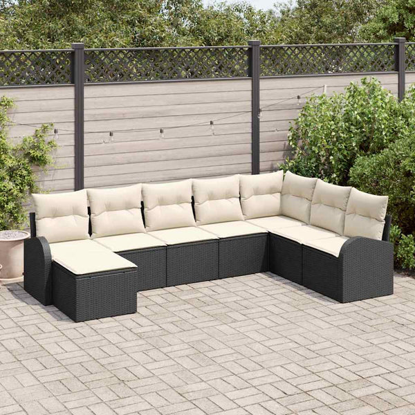 Tuin Sofa Set Met Kussen 8 Pcs Poly Riet