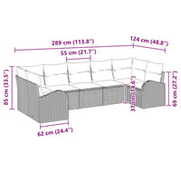 Tuin Sofa Set 7 Pcs Poly Riet