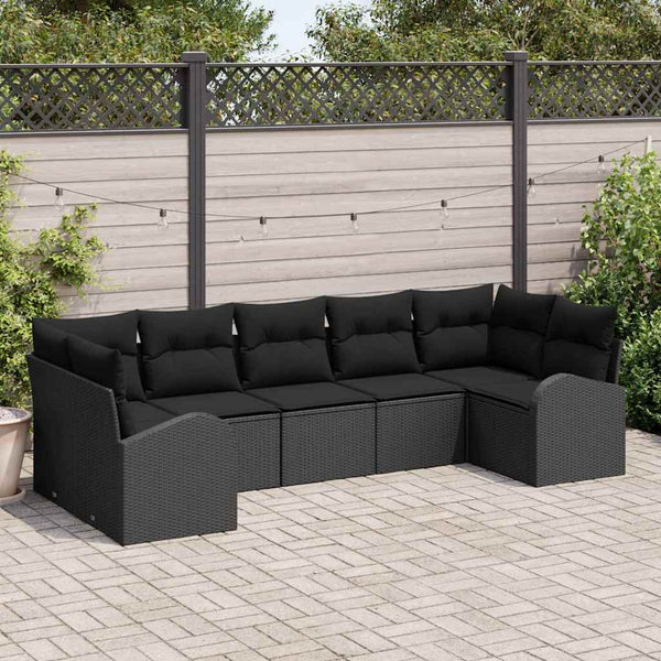 Tuin Sofa Set 7 Pcs Poly Riet