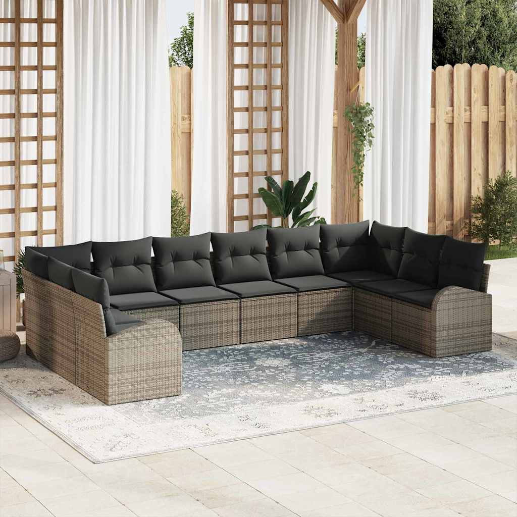 Tuin Sofa Set 10 Pcs Poly Riet