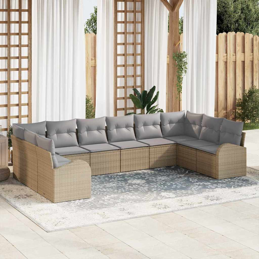 Tuin Sofa Set 10 Pcs Poly Riet