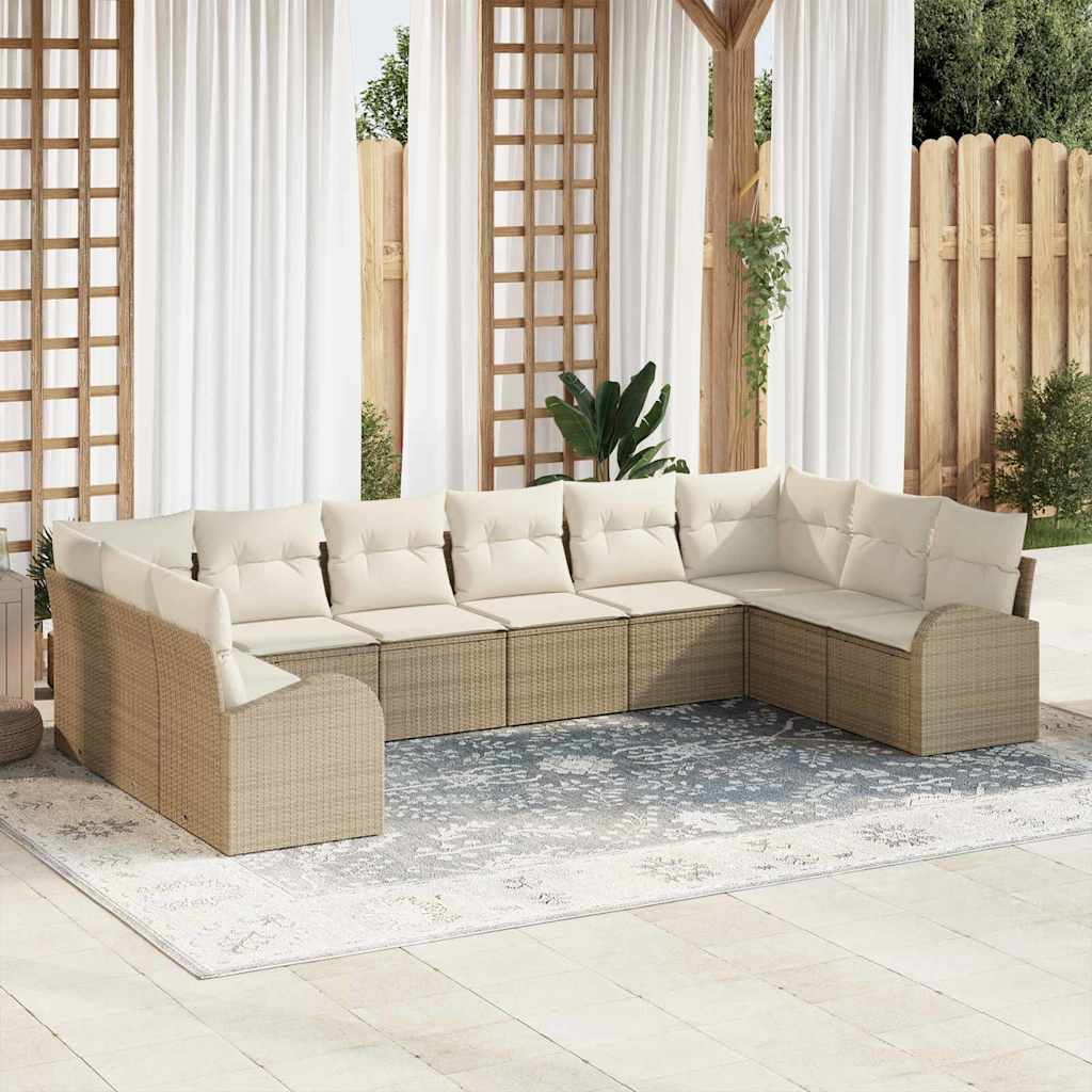 Tuin Sofa Set 10 Pcs Poly Riet