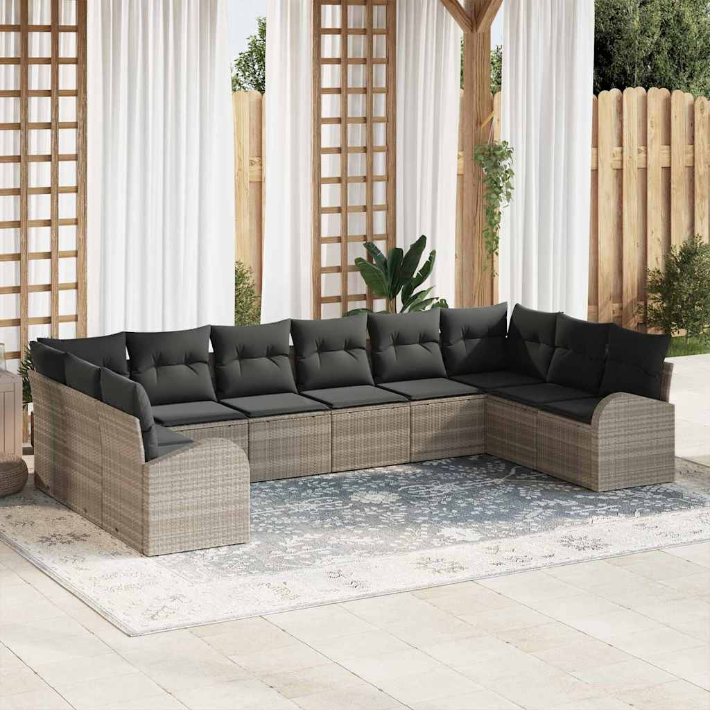 Tuin Sofa Set 10 Pcs Poly Riet
