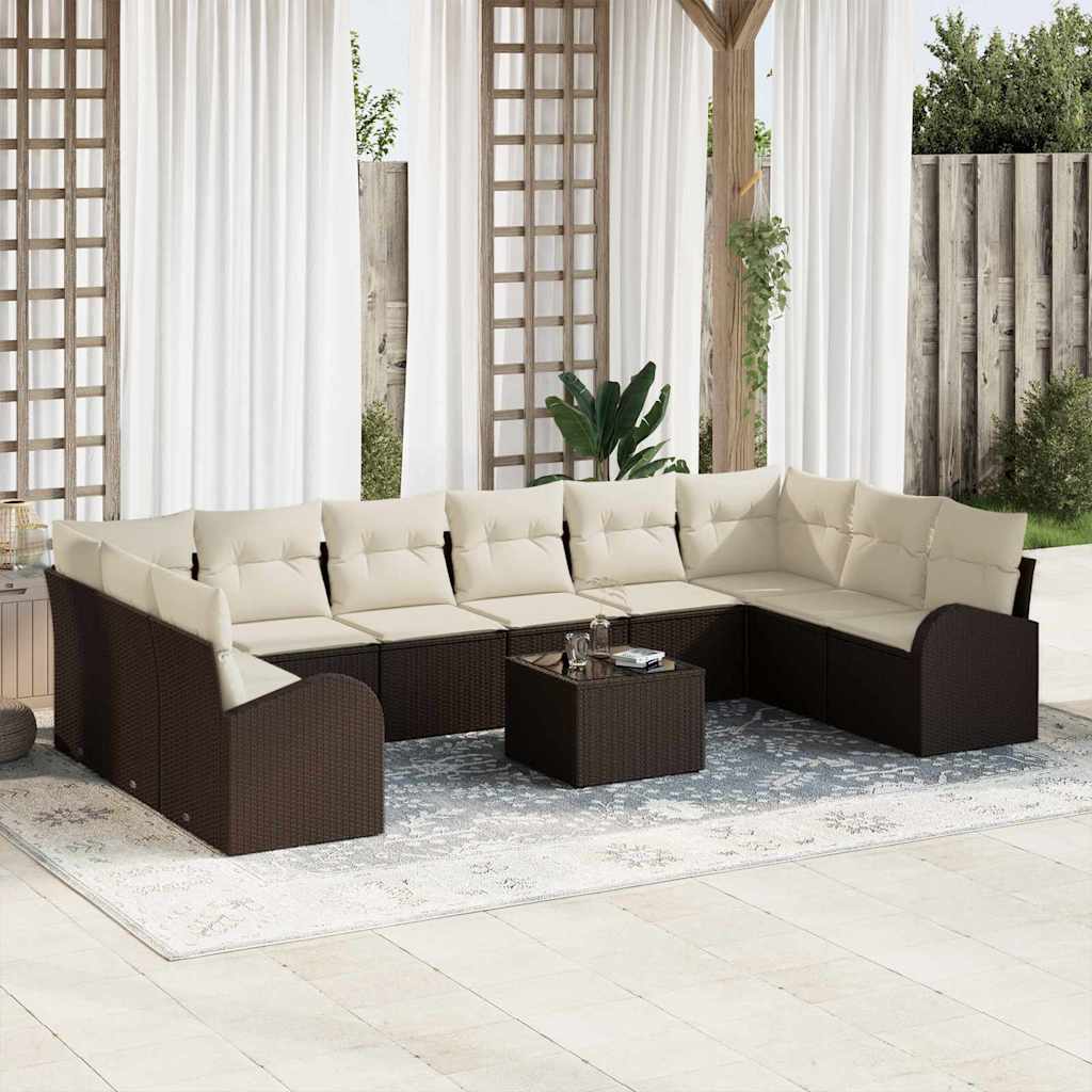 Tuin Sofa Set 10 Pcs Poly Riet