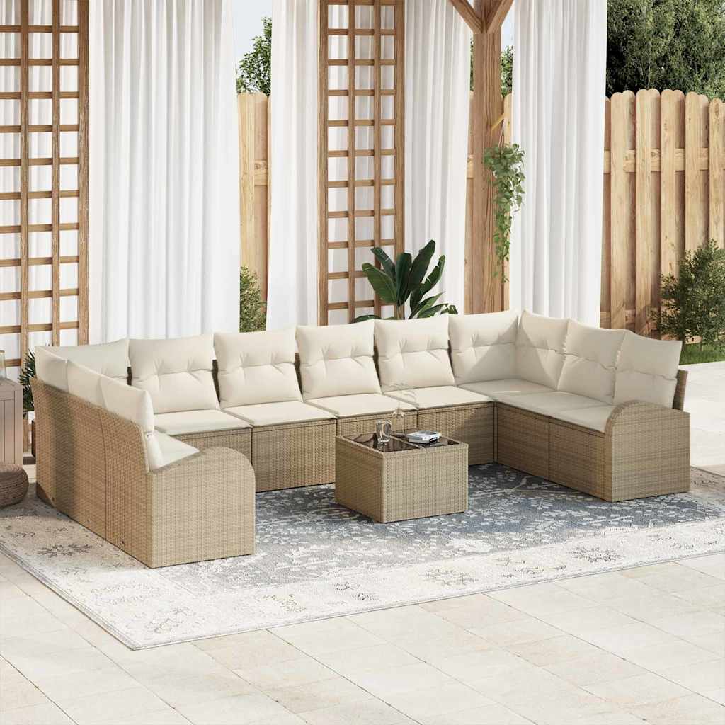 Tuin Sofa Set 10 Pcs Poly Riet