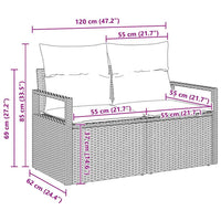 Tuin Sofa Set 7 Pcs 55 X 55 X 37 Cm Poly Rattan