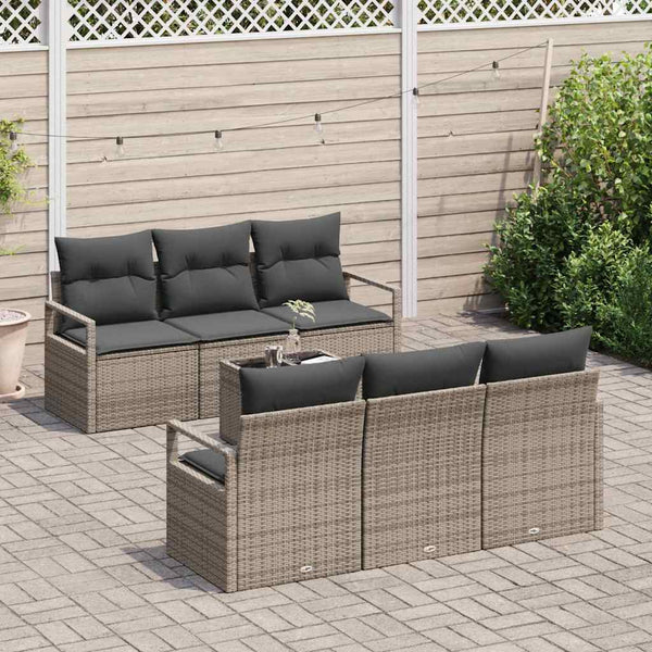 Tuin Sofa Set 7 Pcs 55 X 55 X 37 Cm Poly Rattan
