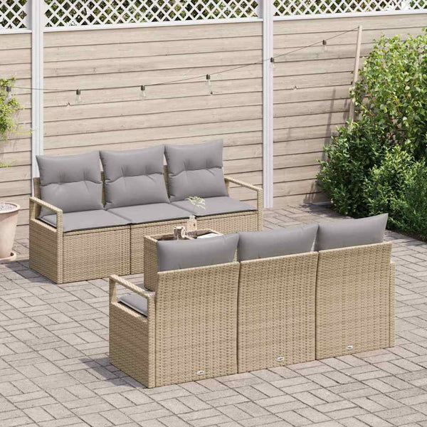Tuin Sofa Set 7 Pcs 55 X 55 X 37 Cm Poly Rattan