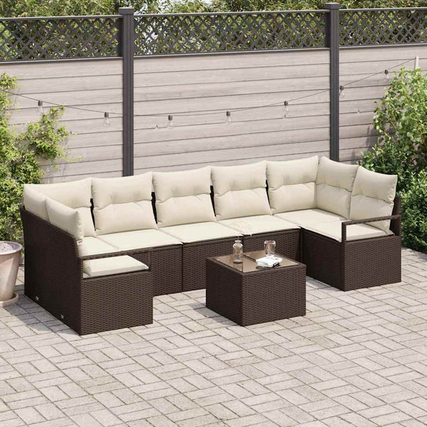 Tuin Sofa Set 8 Pcs 55 X 55 X 37 Cm Poly Rattan