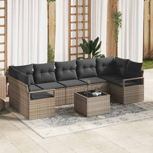 Tuin Sofa Set 8 Pcs 55 X 55 X 37 Cm Poly Rattan