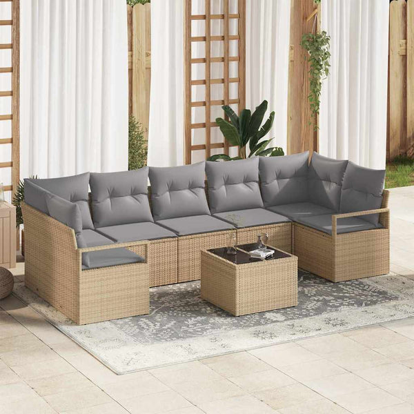 Tuin Sofa Set 8 Pcs 55 X 55 X 37 Cm Poly Rattan