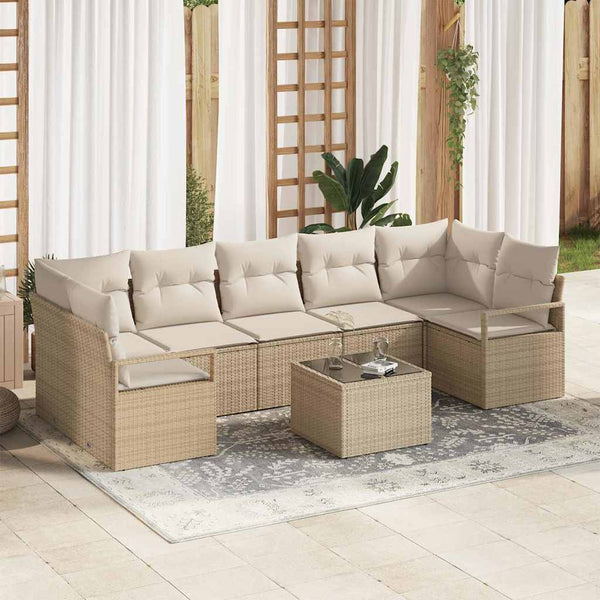 Tuin Sofa Set 8 Pcs 55 X 55 X 37 Cm Poly Rattan