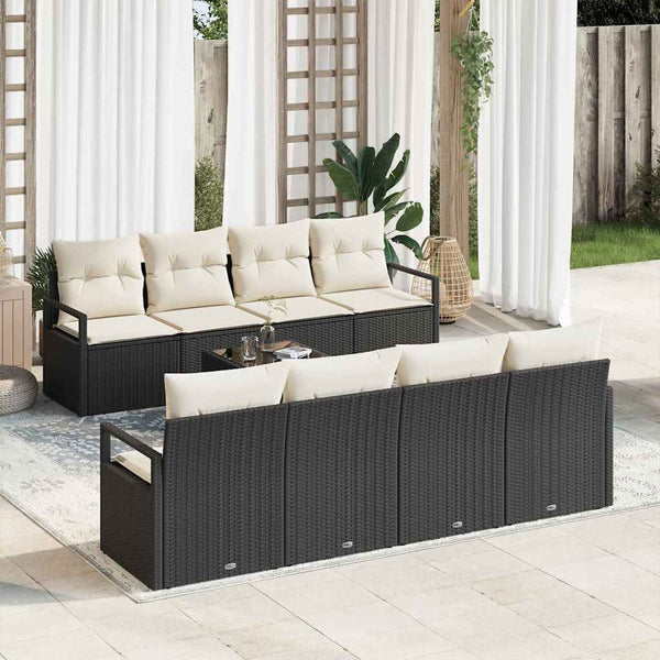 Tuin Sofa Set 7 Pcs 55 X 55 X 37 Cm Poly Rattan