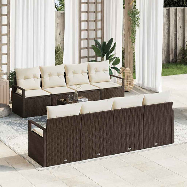 Tuin Sofa Set 7 Pcs 55 X 55 X 37 Cm Poly Rattan