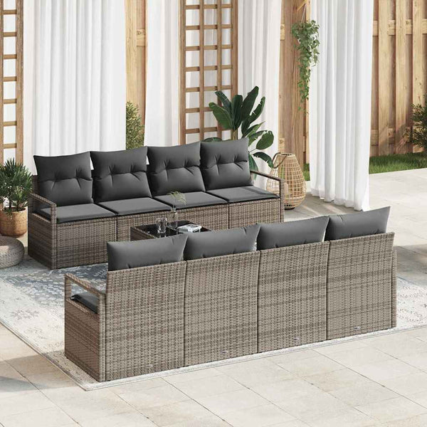 Tuin Sofa Set 7 Pcs 55 X 55 X 37 Cm Poly Rattan