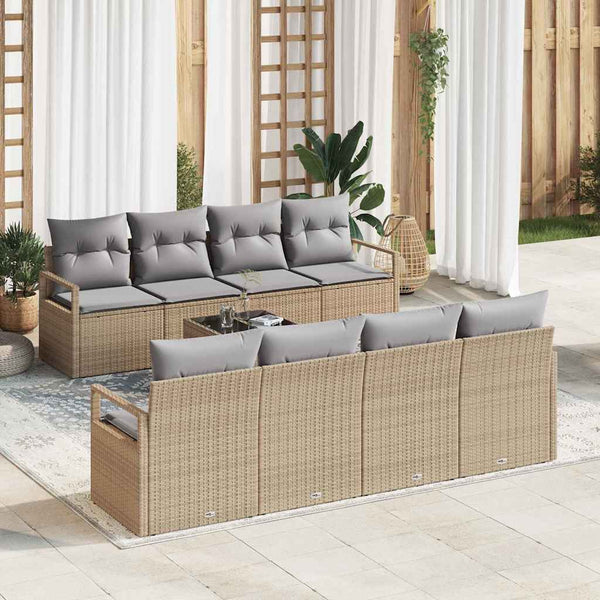 Tuin Sofa Set 7 Pcs 55 X 55 X 37 Cm Poly Rattan