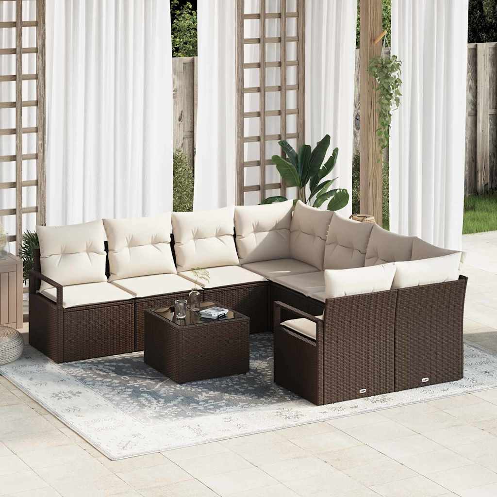 Tuin Sofa Set 9 Pcs 55 X 55 X 37 Cm Poly Rattan