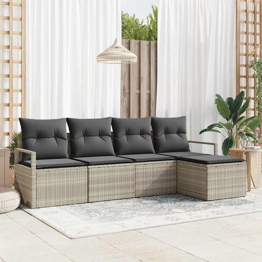 Tuin Sofa Set 5 Pcs Poly Riet