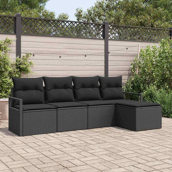 Tuin Sofa Set 5 Pcs Poly Riet