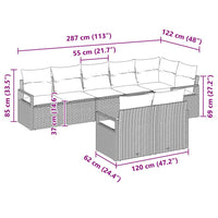 Tuin Sofa Set 8 Pcs Poly Riet