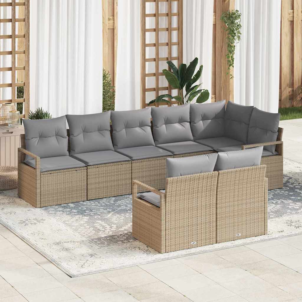 Tuin Sofa Set 8 Pcs Poly Riet