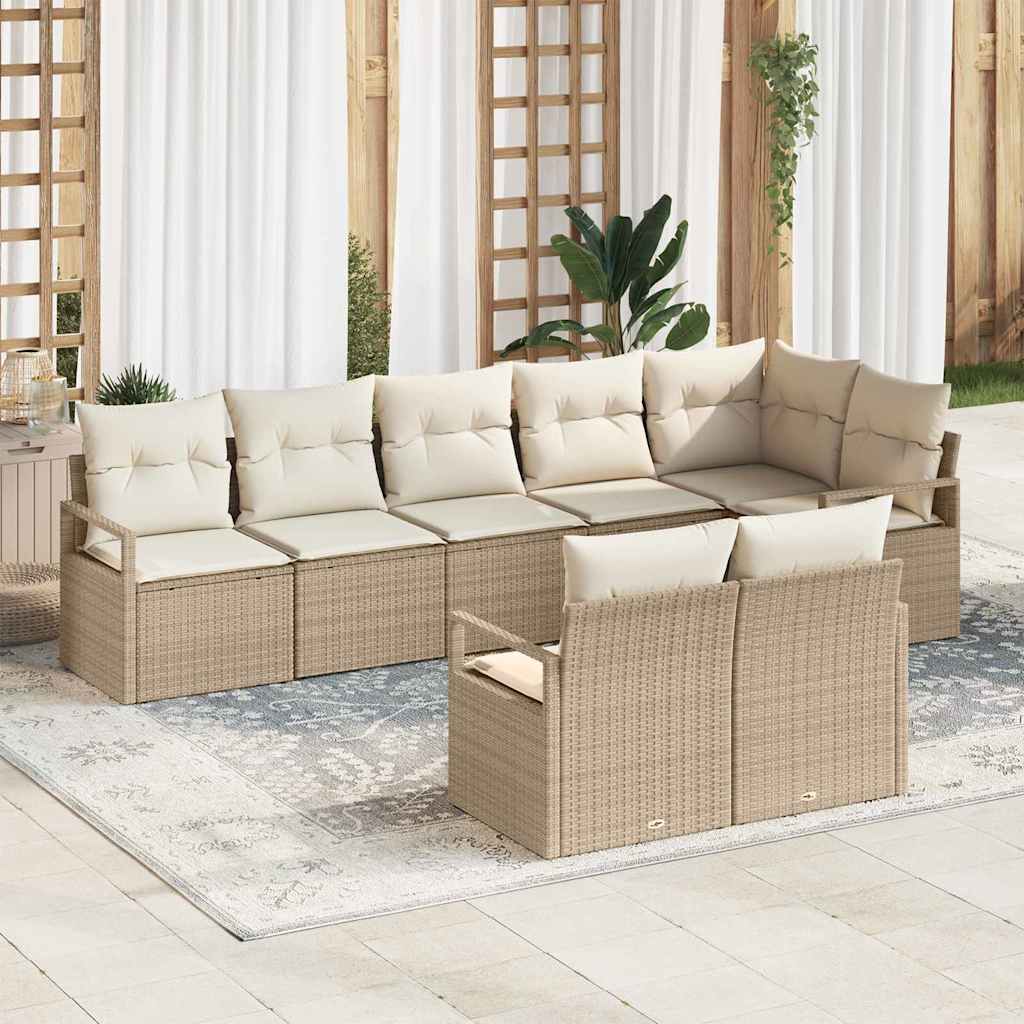 Tuin Sofa Set 8 Pcs Poly Riet