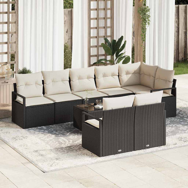 Tuin Sofa Set 8 Pcs Poly Riet