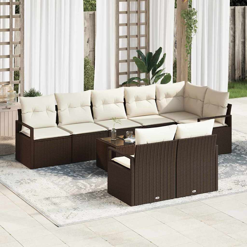 Tuin Sofa Set 8 Pcs Poly Riet