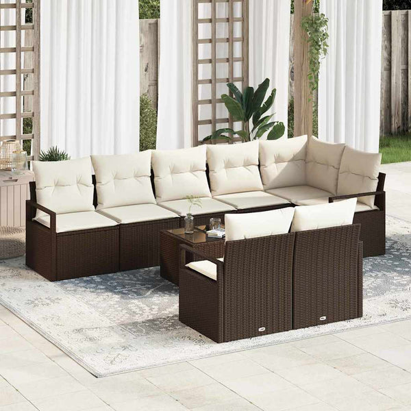 Tuin Sofa Set 8 Pcs Poly Riet