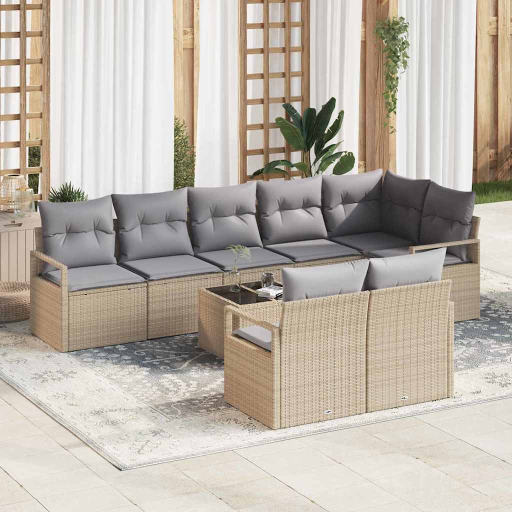 Tuin Sofa Set 8 Pcs Poly Riet