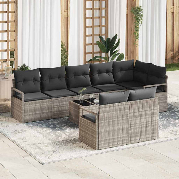 Tuin Sofa Set 8 Pcs Poly Riet