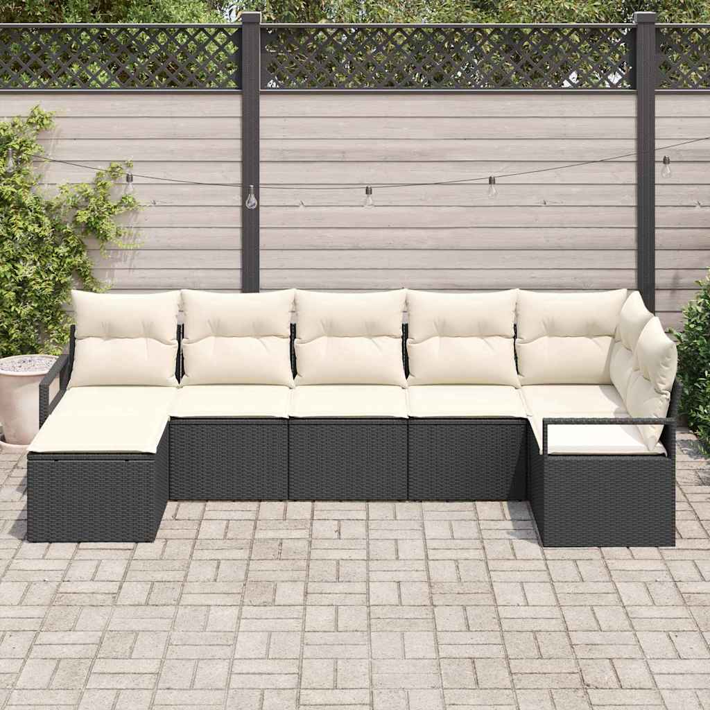 Tuin Sofa Set 7 Pcs Poly Riet