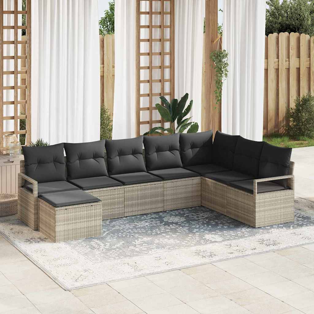 Tuin Sofa Set 7 Pcs Poly Riet