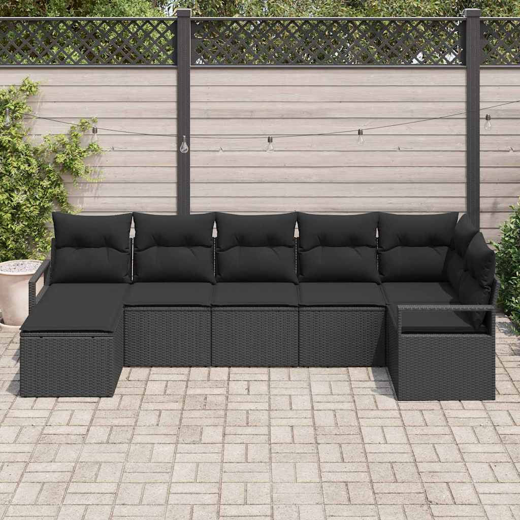 Tuin Sofa Set 7 Pcs Poly Riet